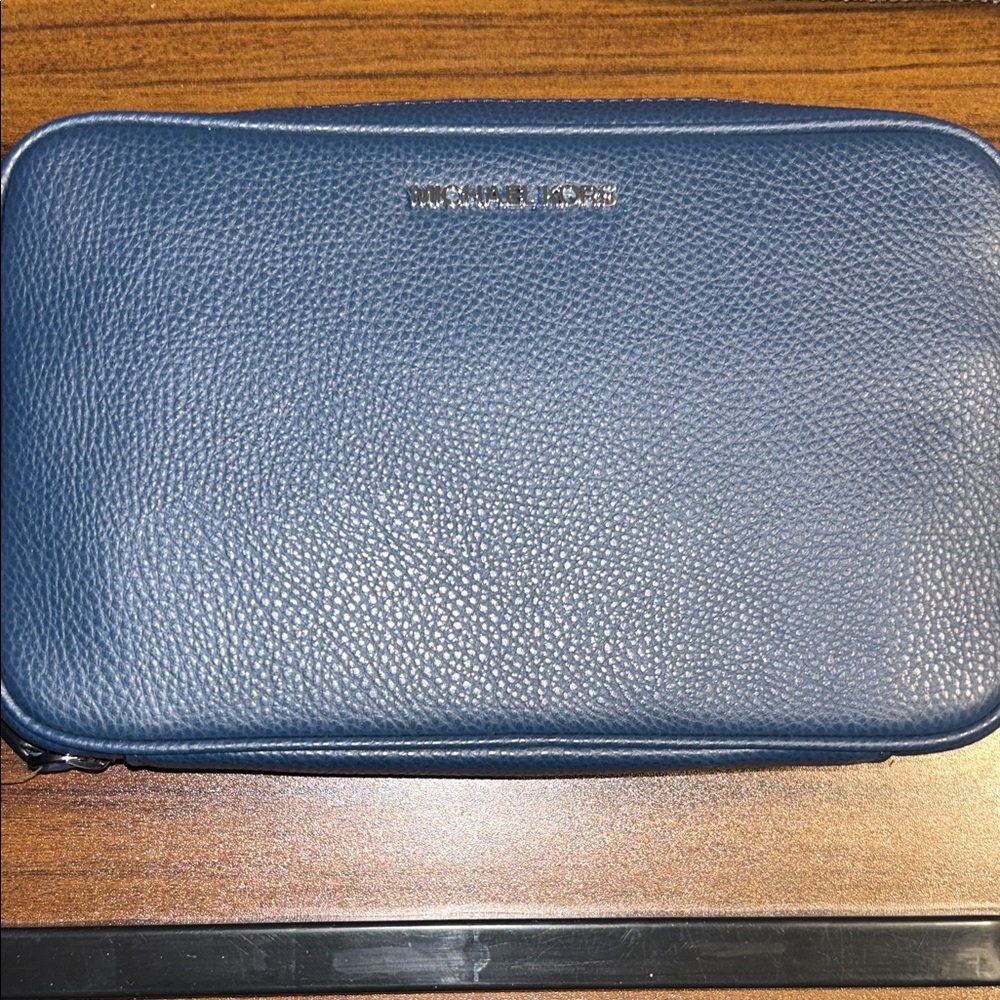 Michael Kors Cooper Navy Textured Tech Organizer Bag For Men